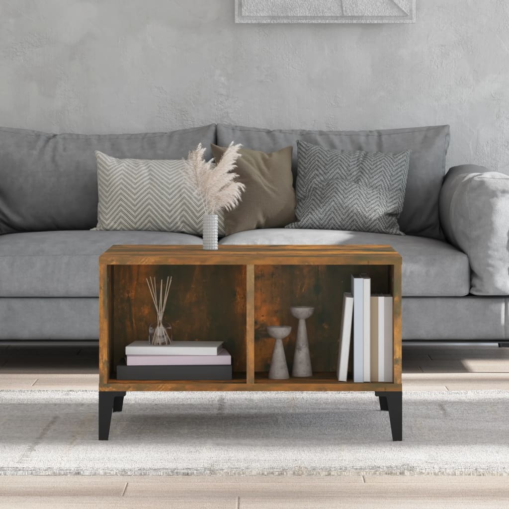 Coffee Table Smoked Oak 60x50x36.5 cm Engineered Wood