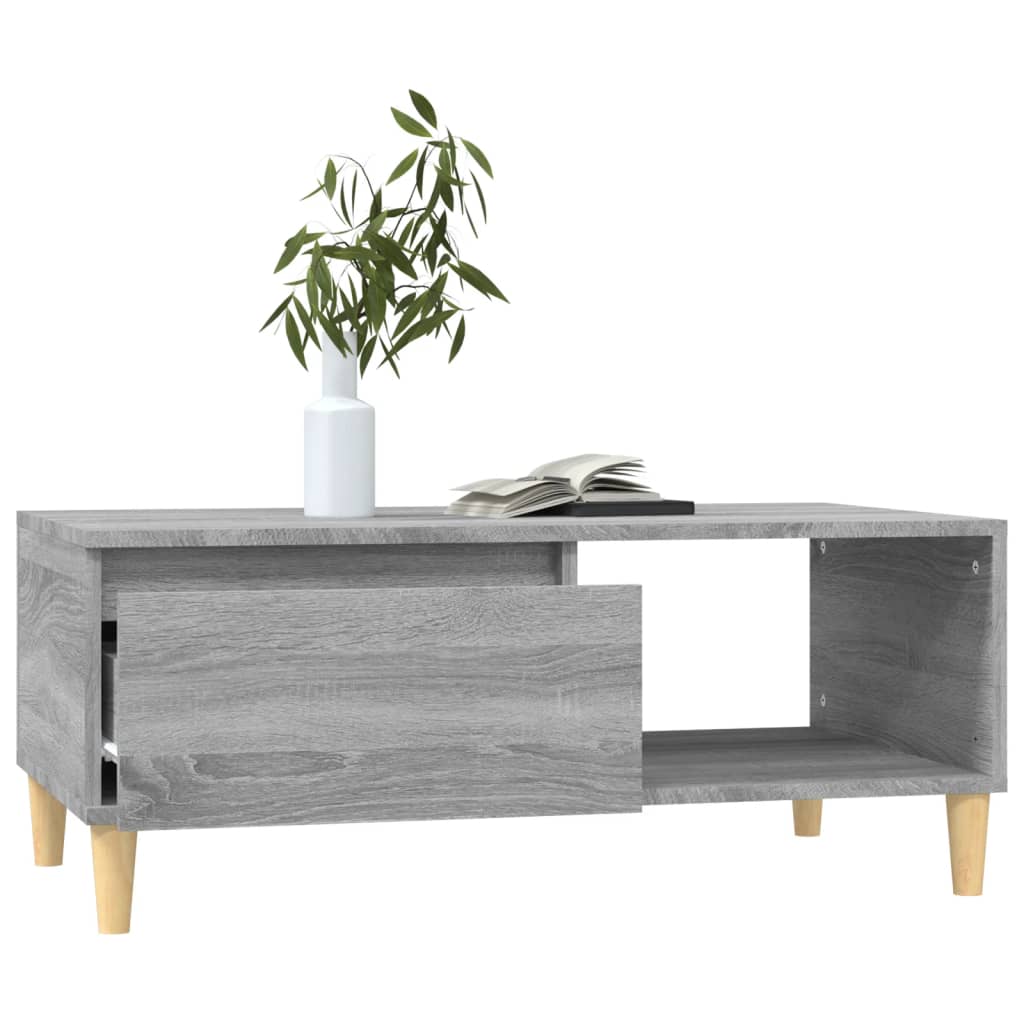 Coffee Table Grey Sonoma 90x50x36.5 cm Engineered Wood