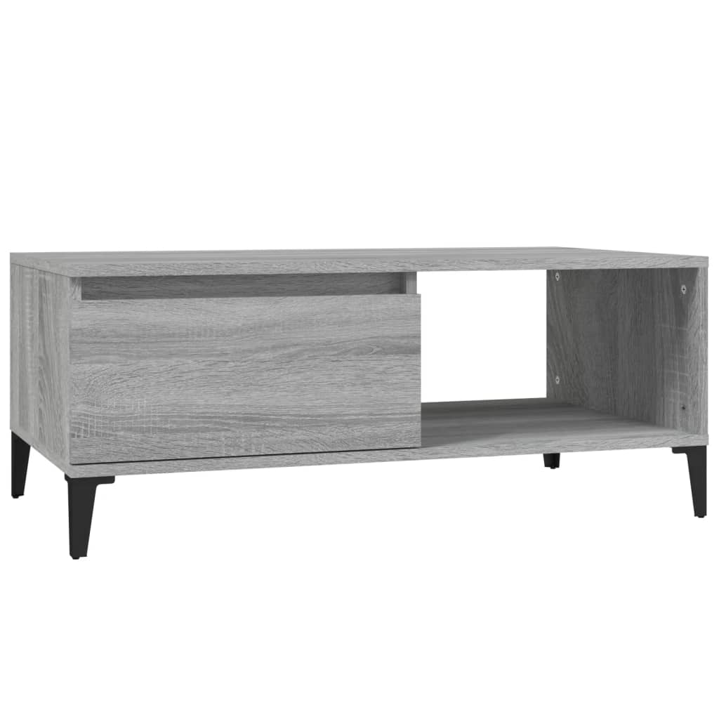 Coffee Table Grey Sonoma 90x50x36.5 cm Engineered Wood