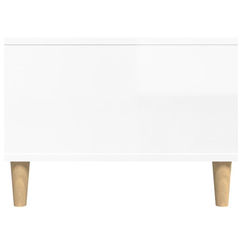 Coffee Table High Gloss White 90x50x36.5 cm Engineered Wood