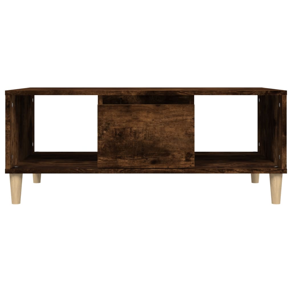 Coffee Table Smoked Oak 90x50x36.5 cm Engineered Wood