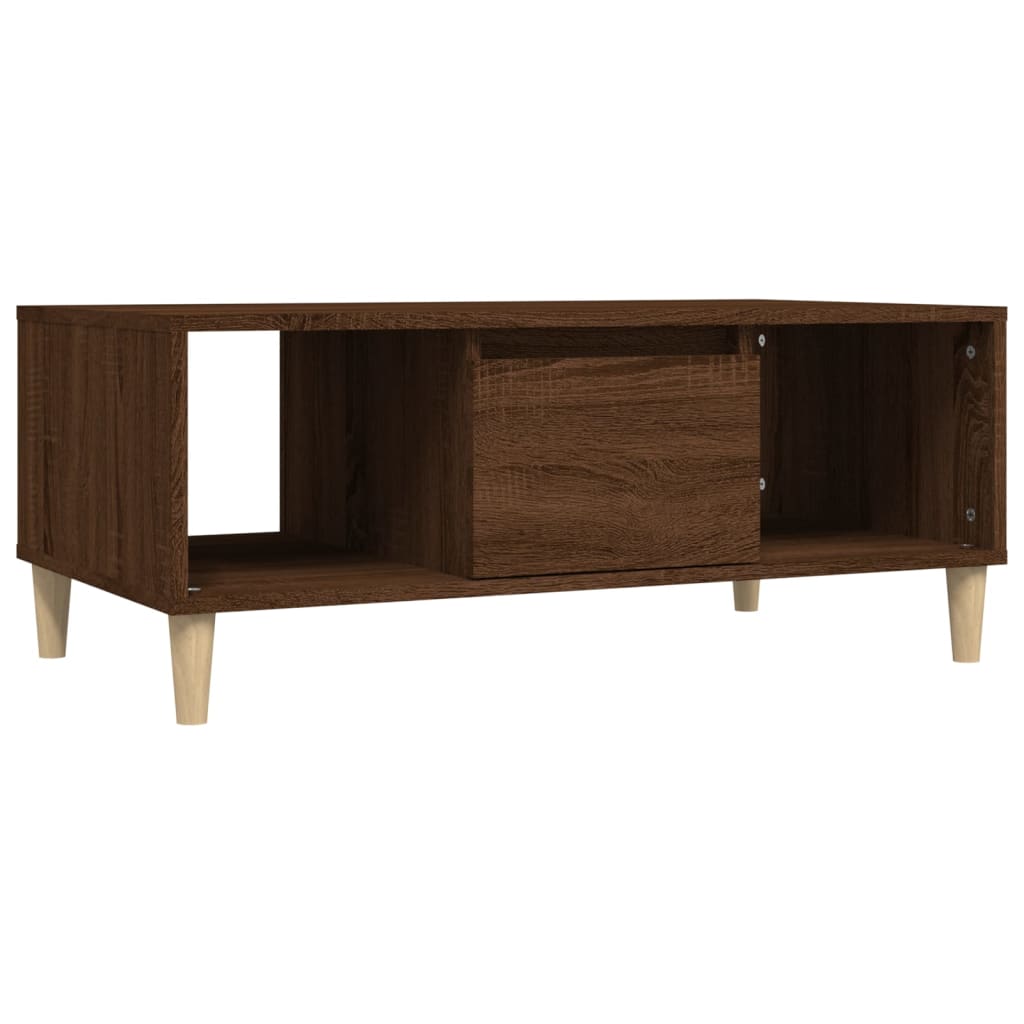 Coffee Table Brown Oak 90x50x36.5 cm Engineered Wood