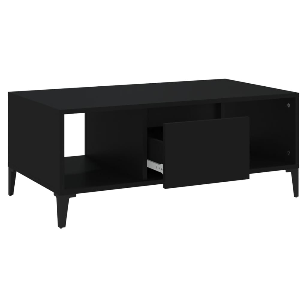 Coffee Table Black 90x50x36.5 cm Engineered Wood