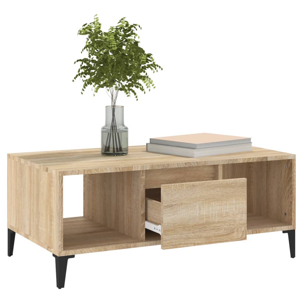 Coffee Table Sonoma Oak 90x50x36.5 cm Engineered Wood