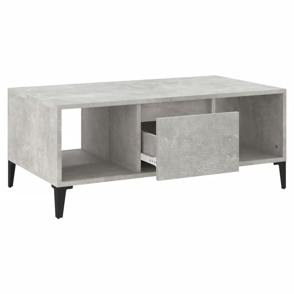 Coffee Table Concrete Grey 90x50x36.5 cm Engineered Wood