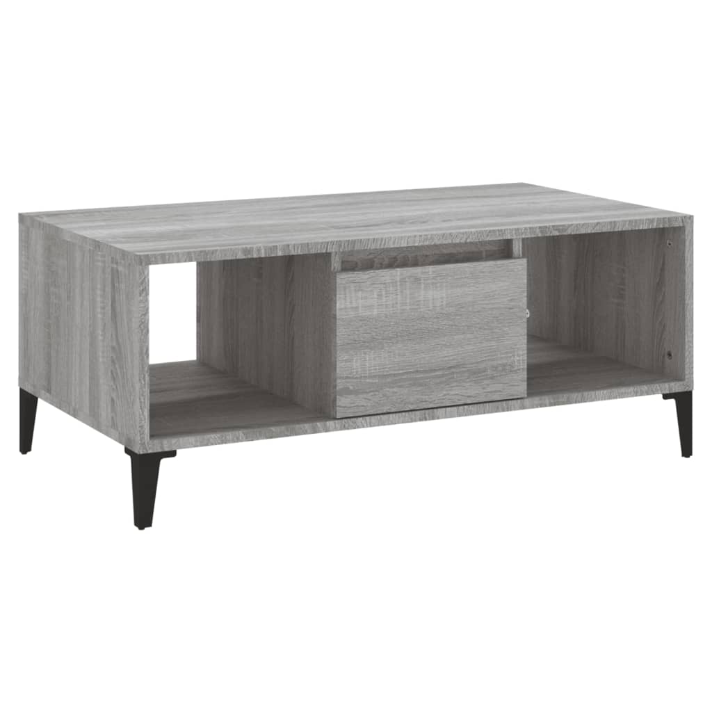 Coffee Table Grey Sonoma 90x50x36.5 cm Engineered Wood