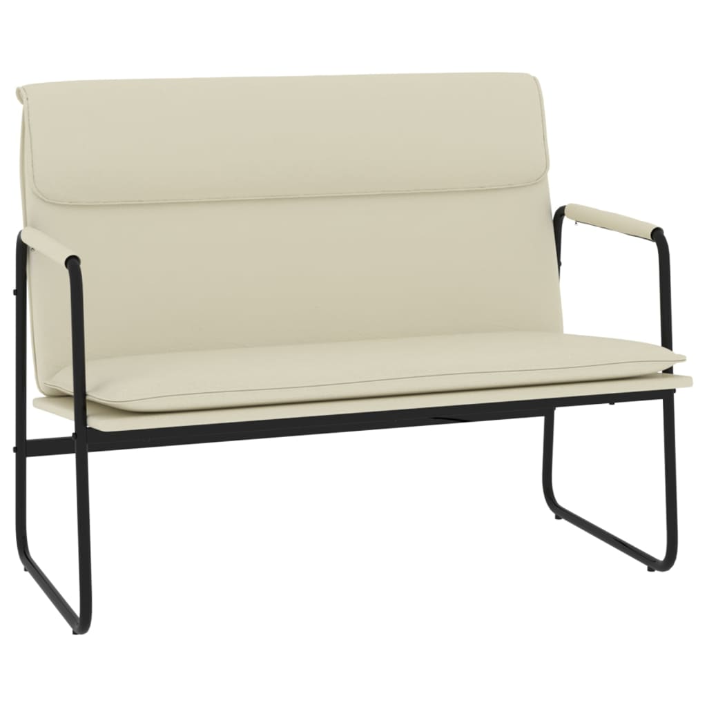 Bench Cream 100x64x80 cm Faux Leather