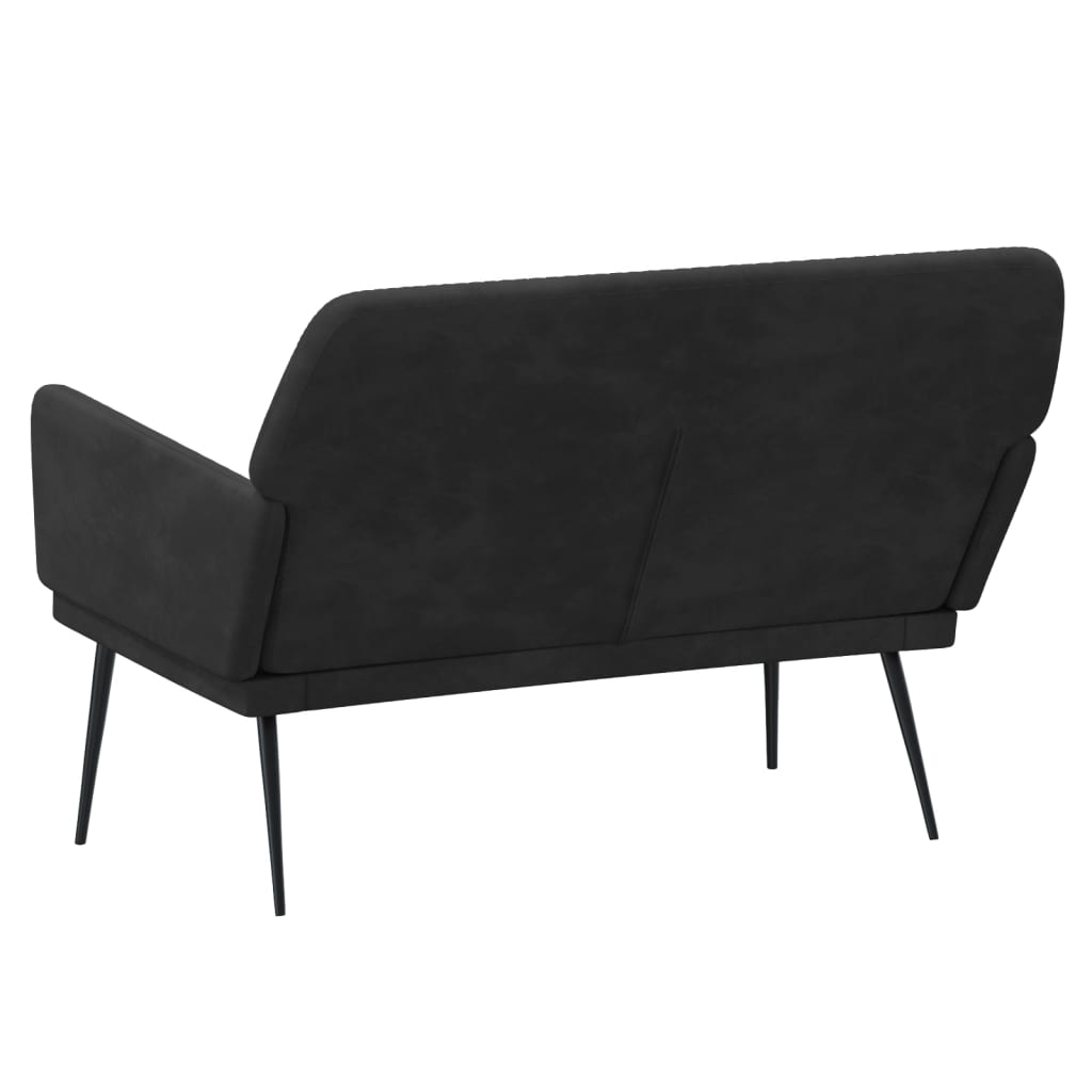 Bench Black 108x79x79 cm Velvet