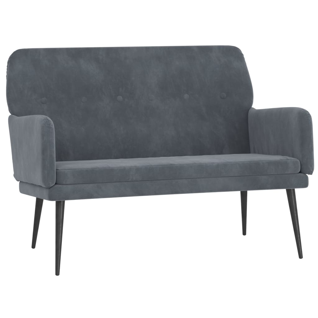 Bench Dark Grey 108x79x79 cm Velvet