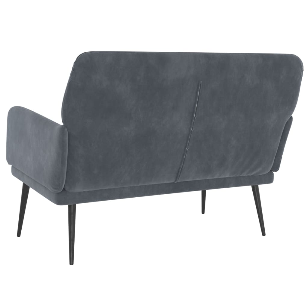 Bench Dark Grey 108x79x79 cm Velvet