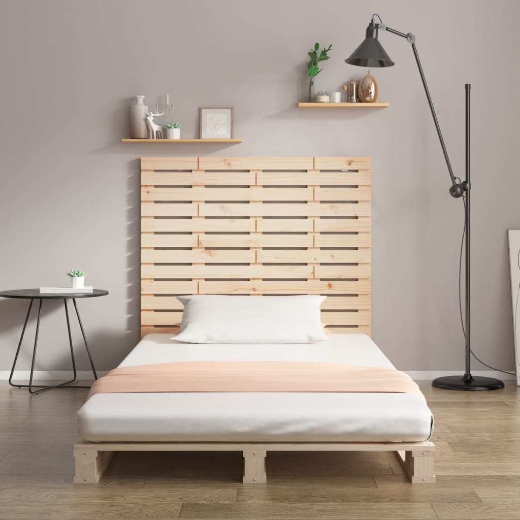 Wall Headboard 96x3x91.5 cm Solid Wood Pine