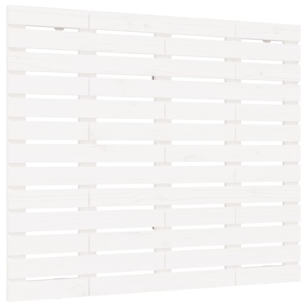 Wall Headboard White 141x3x91.5 cm Solid Wood Pine