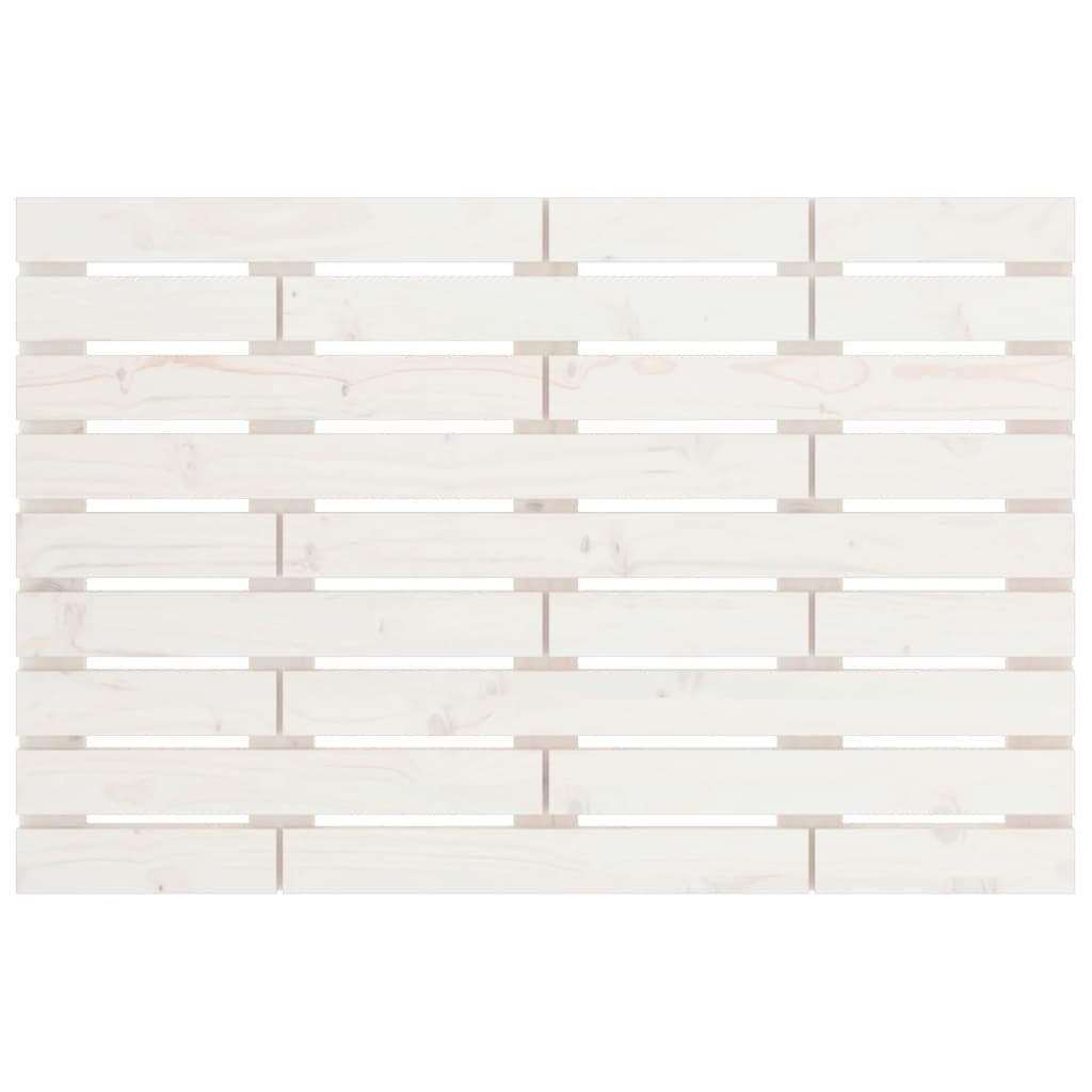 Wall Headboard White 96x3x63 cm Solid Wood Pine