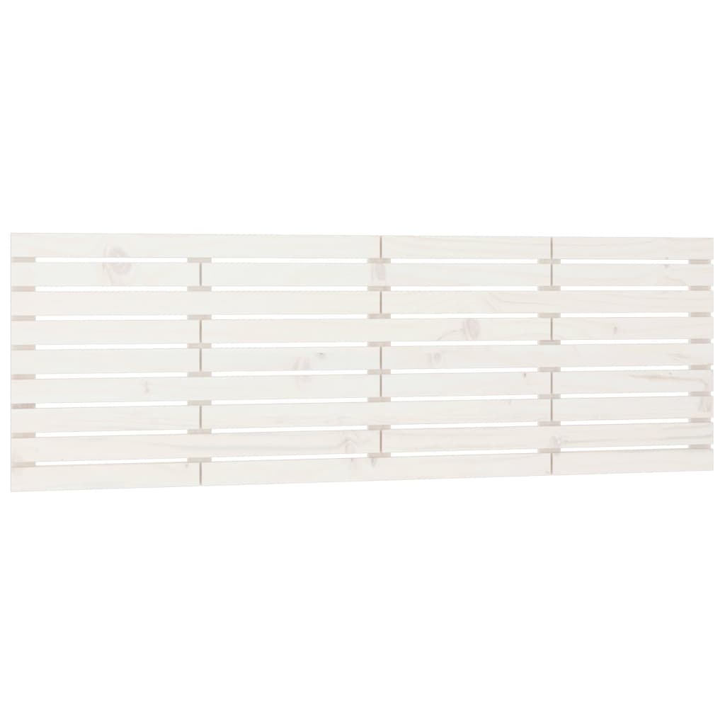 Wall Headboard White 186x3x63 cm Solid Wood Pine