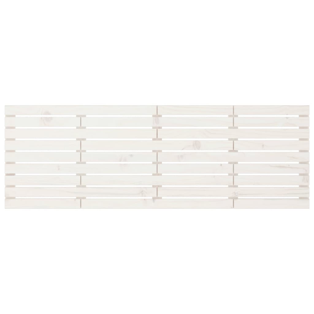 Wall Headboard White 186x3x63 cm Solid Wood Pine