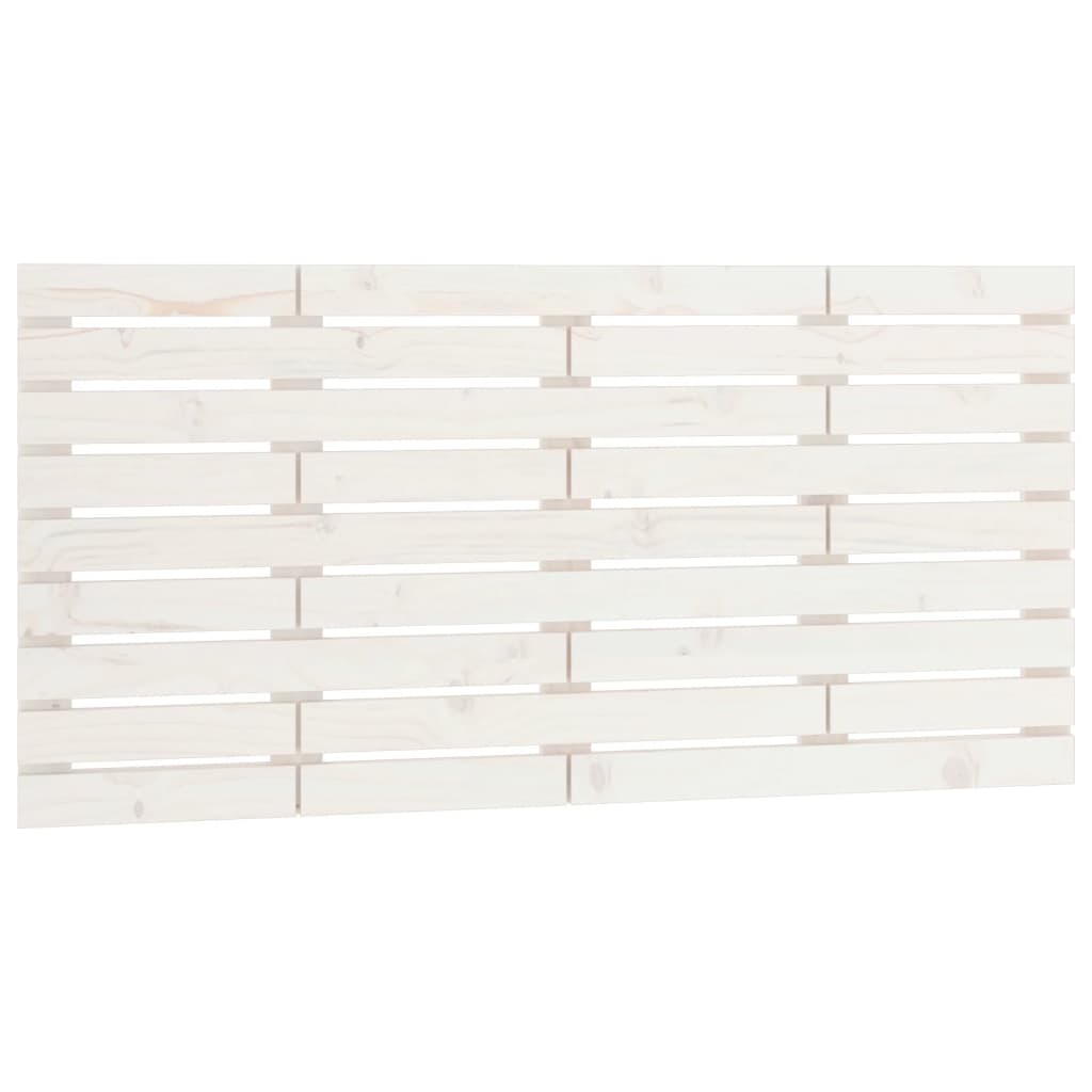 Wall Headboard White 141x3x63 cm Solid Wood Pine