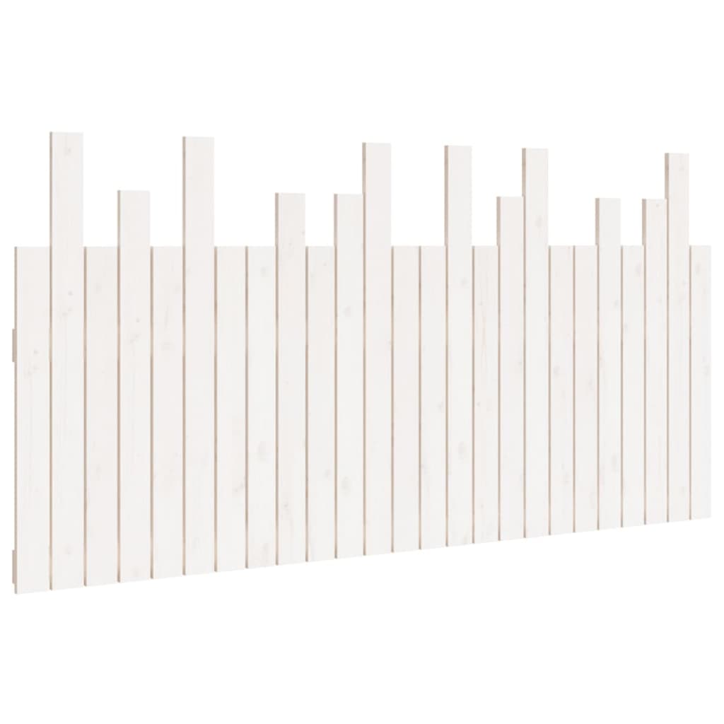 Wall Headboard White 159.5x3x80 cm Solid Wood Pine