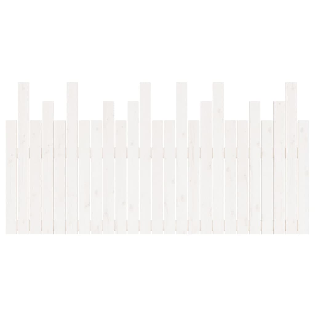 Wall Headboard White 159.5x3x80 cm Solid Wood Pine