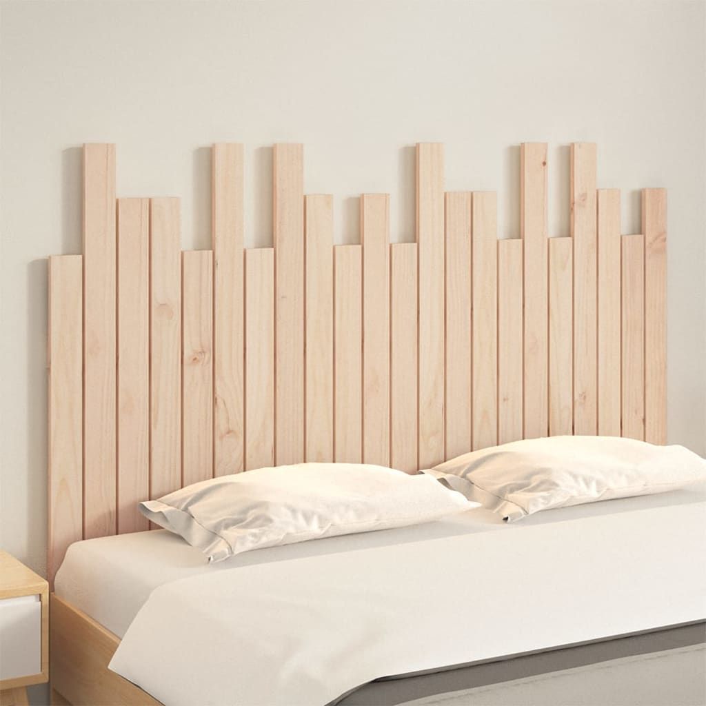 Wall Headboard 140x3x80 cm Solid Wood Pine