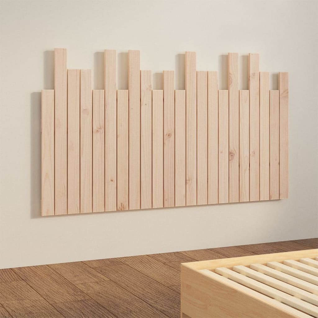 Wall Headboard 140x3x80 cm Solid Wood Pine