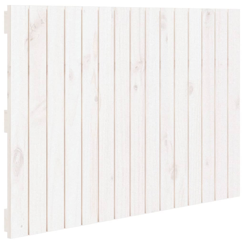 Wall Headboard White 95.5x3x60 cm Solid Wood Pine