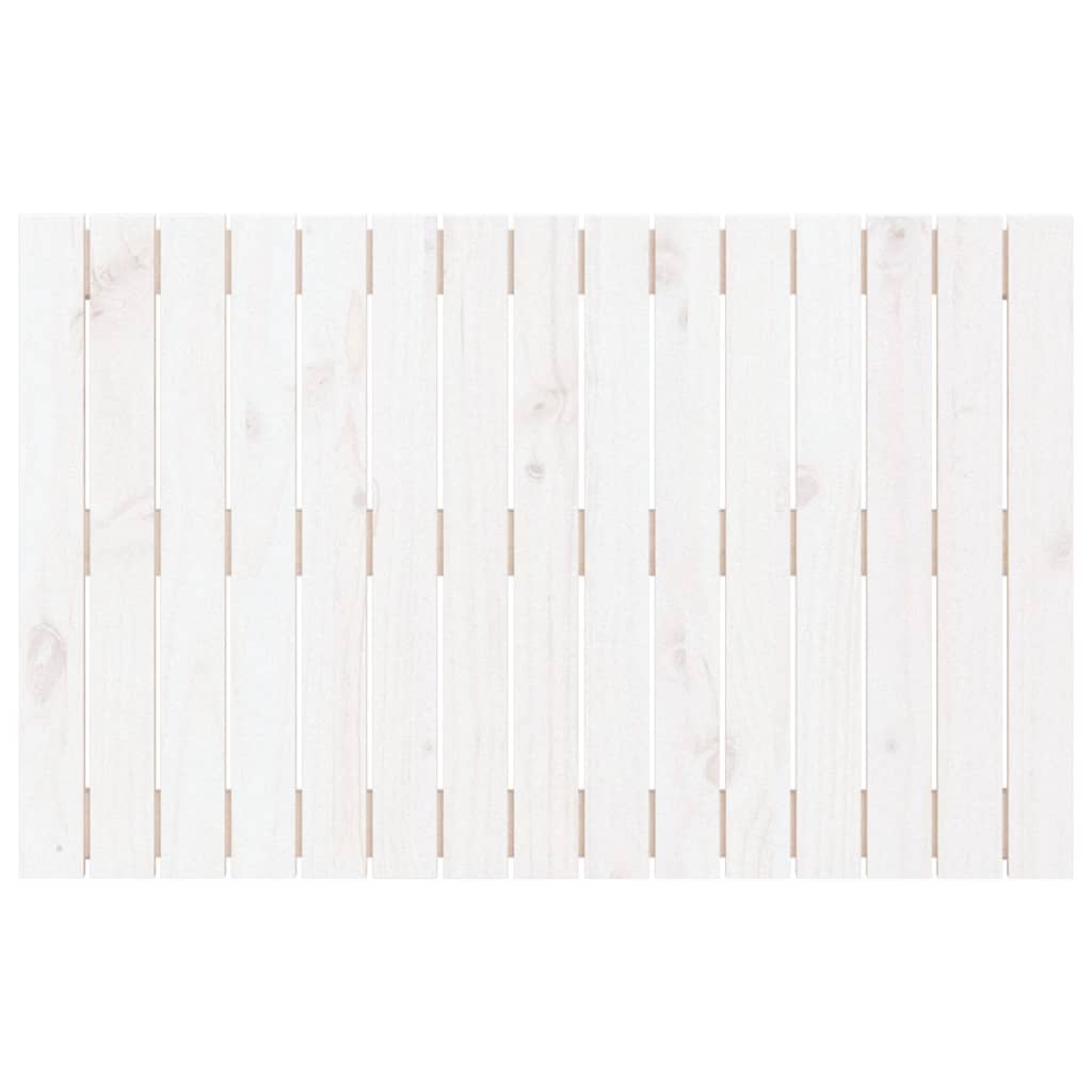 Wall Headboard White 95.5x3x60 cm Solid Wood Pine