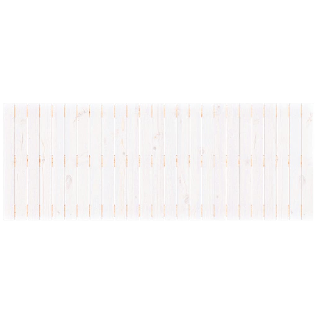 Wall Headboard White 159.5x3x60 cm Solid Wood Pine