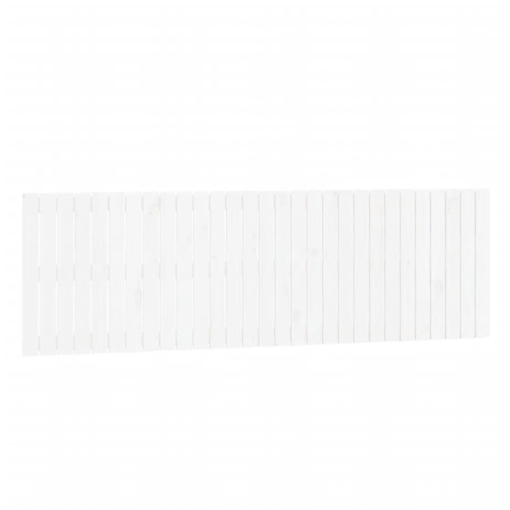 Wall Headboard White 185x3x60 cm Solid Wood Pine