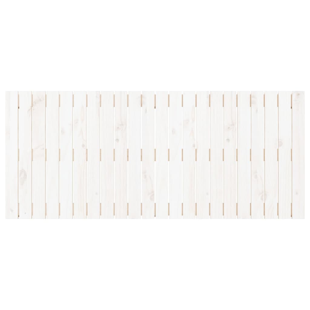 Wall Headboard White 140x3x60 cm Solid Wood Pine