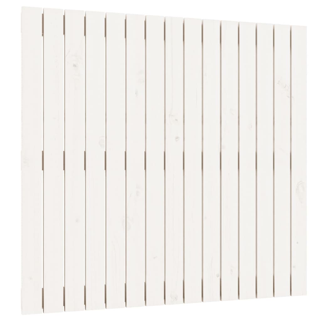 Wall Headboard White 95.5x3x90 cm Solid Wood Pine