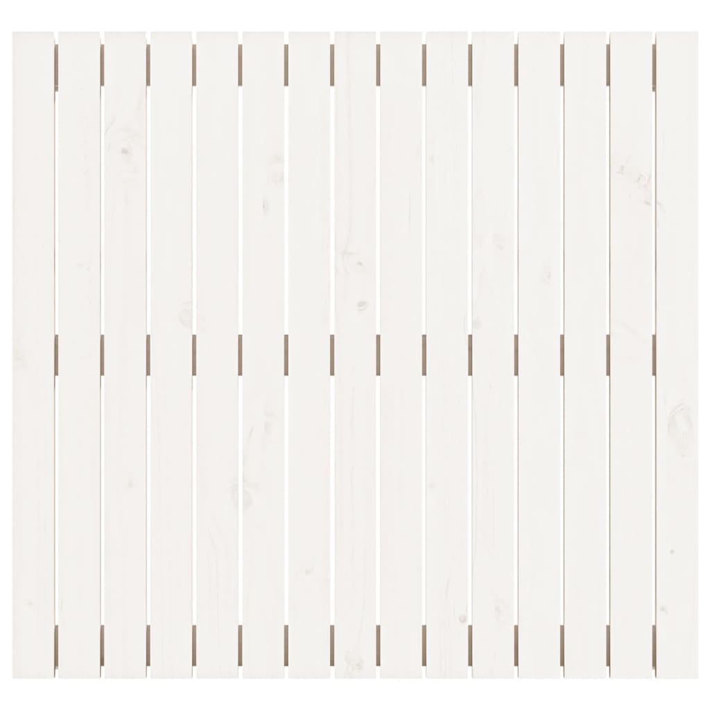 Wall Headboard White 95.5x3x90 cm Solid Wood Pine