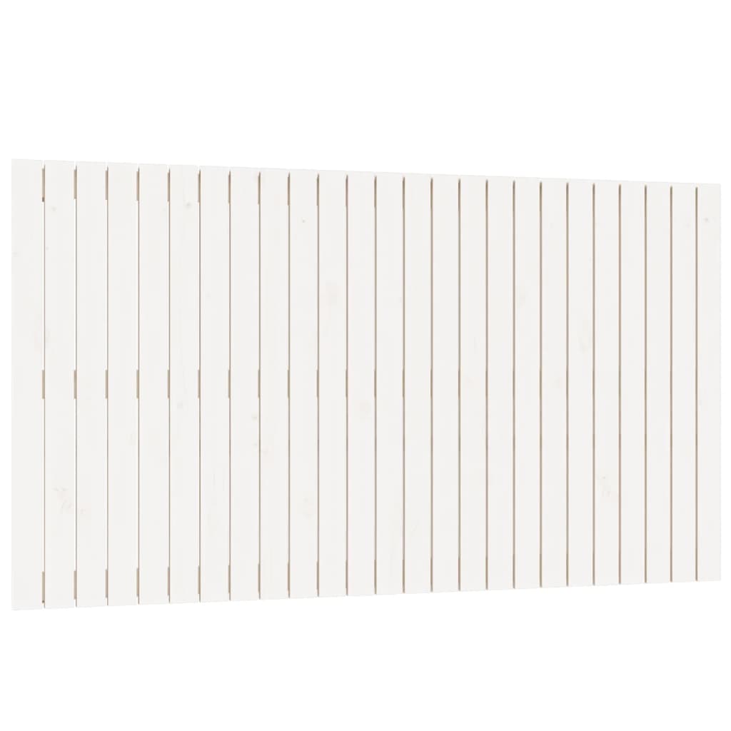 Wall Headboard White 159.5x3x90 cm Solid Wood Pine