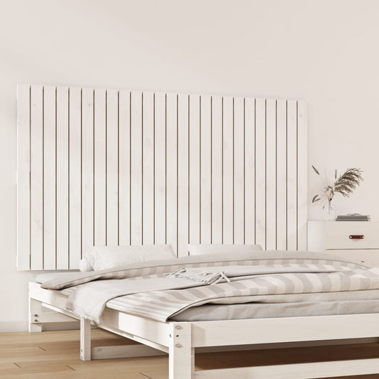 Wall Headboard White 159.5x3x90 cm Solid Wood Pine