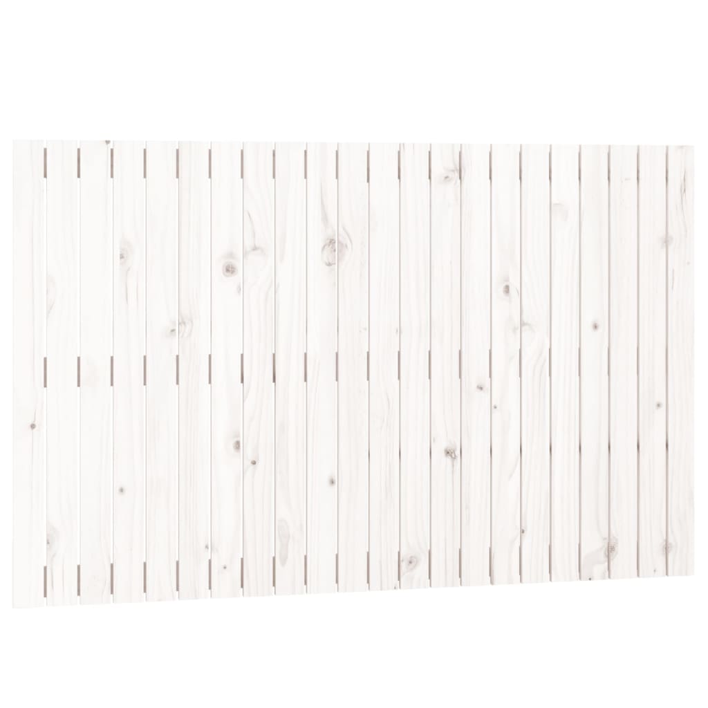 Wall Headboard White 140x3x90 cm Solid Wood Pine