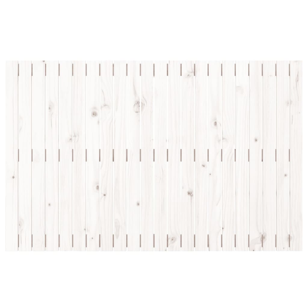 Wall Headboard White 140x3x90 cm Solid Wood Pine