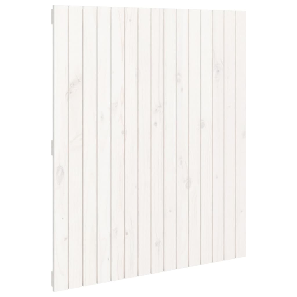 Wall Headboard White 95.5x3x110 cm Solid Wood Pine