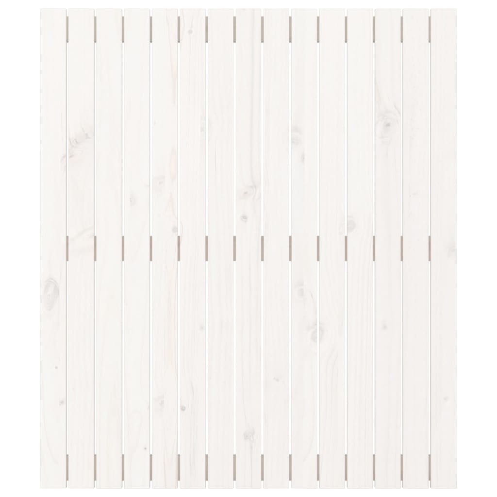 Wall Headboard White 95.5x3x110 cm Solid Wood Pine