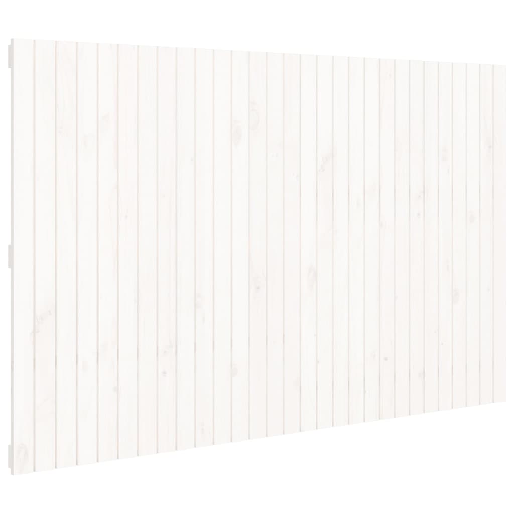 Wall Headboard White 185x3x110 cm Solid Wood Pine