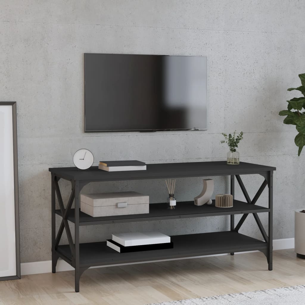 TV Cabinet Black 100x40x50 cm Engineered Wood