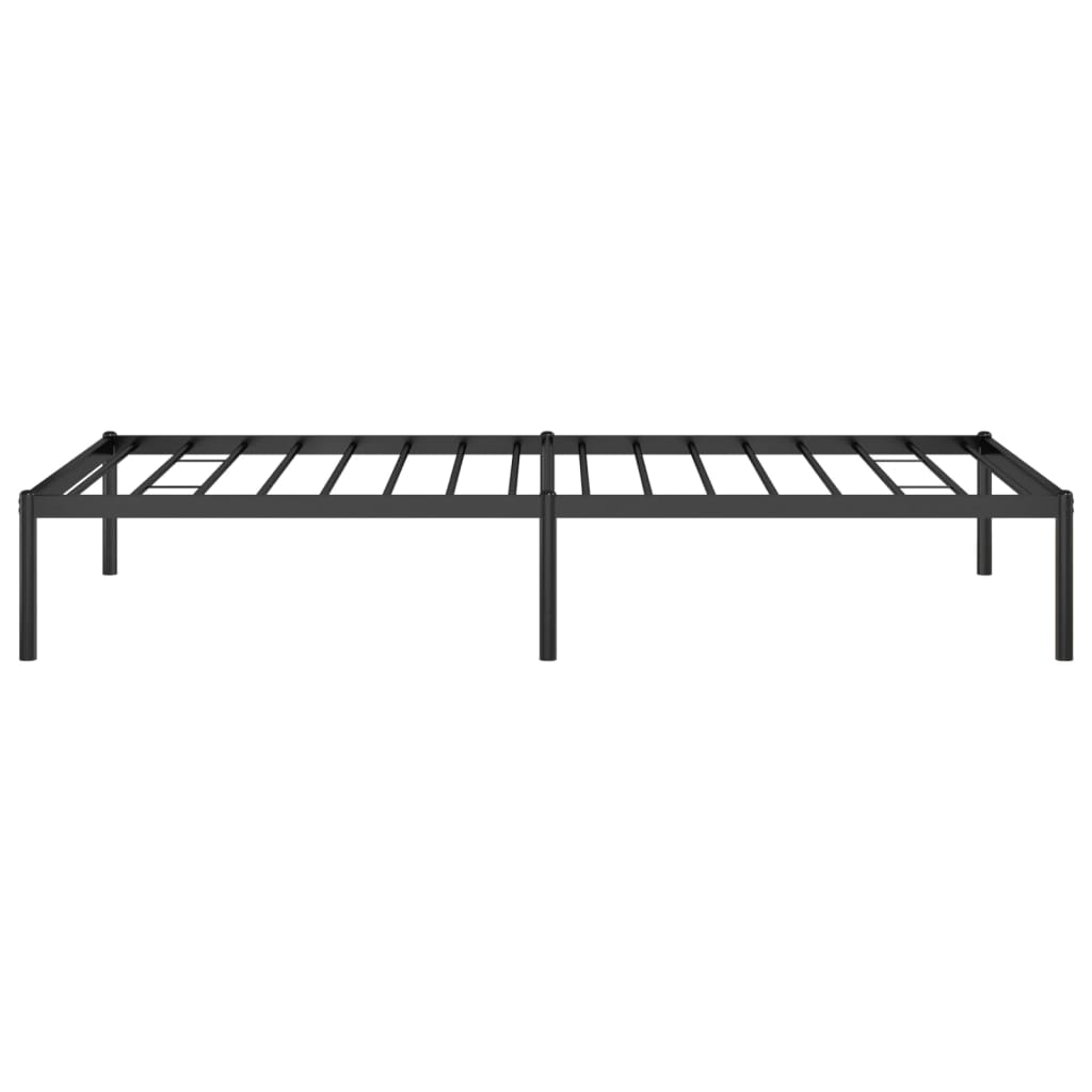 Metal Bed Frame Black 92x187 cm Single Size