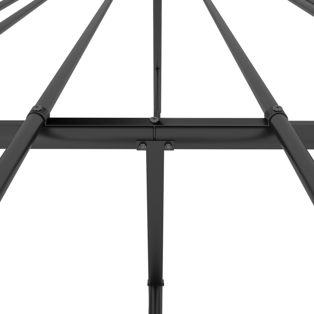 Metal Bed Frame Black 153x203 cm Queen Size