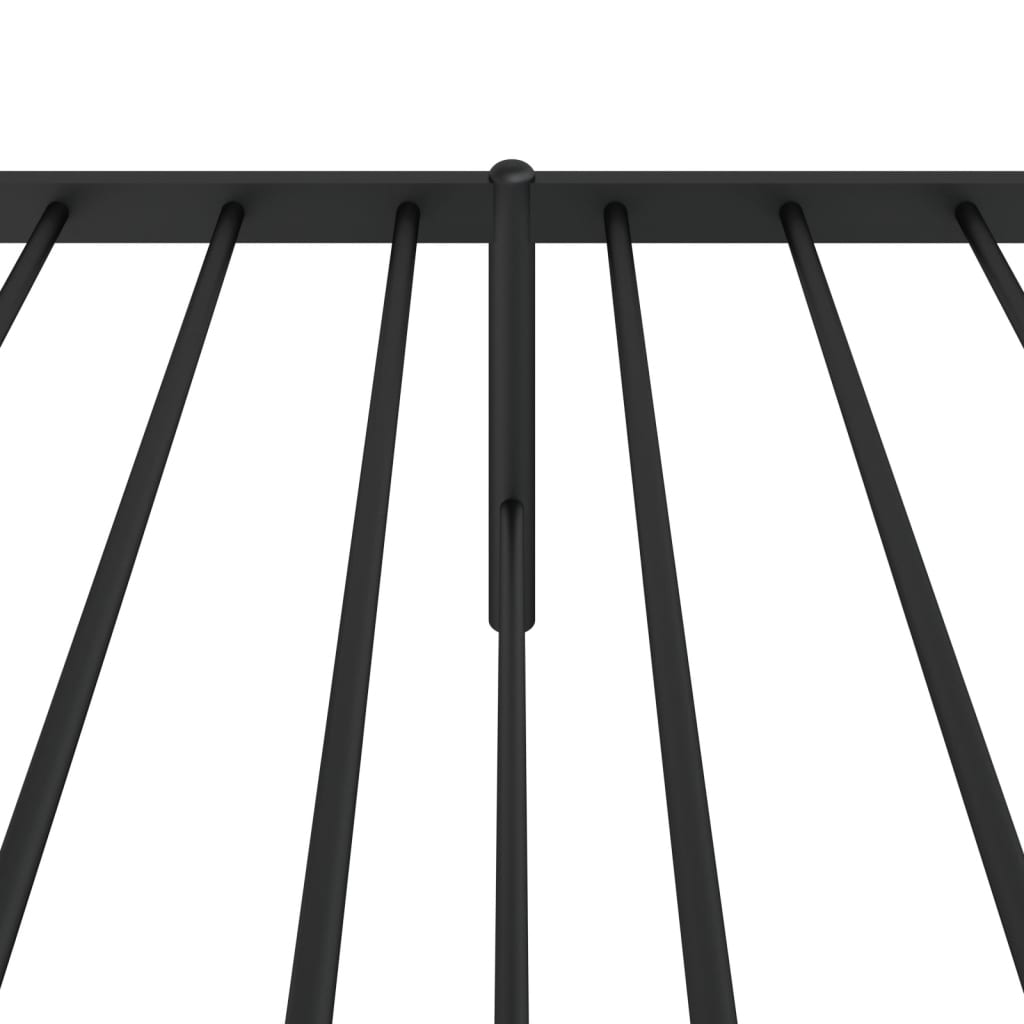 Metal Bed Frame with Headboard Black 92x187 cm Single