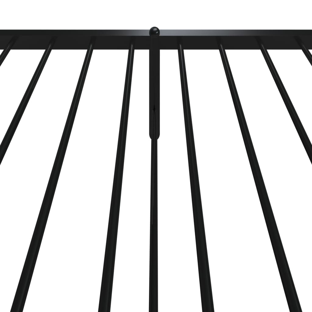 Metal Bed Frame with Headboard and Footboard Black 92x187 cm Single Size