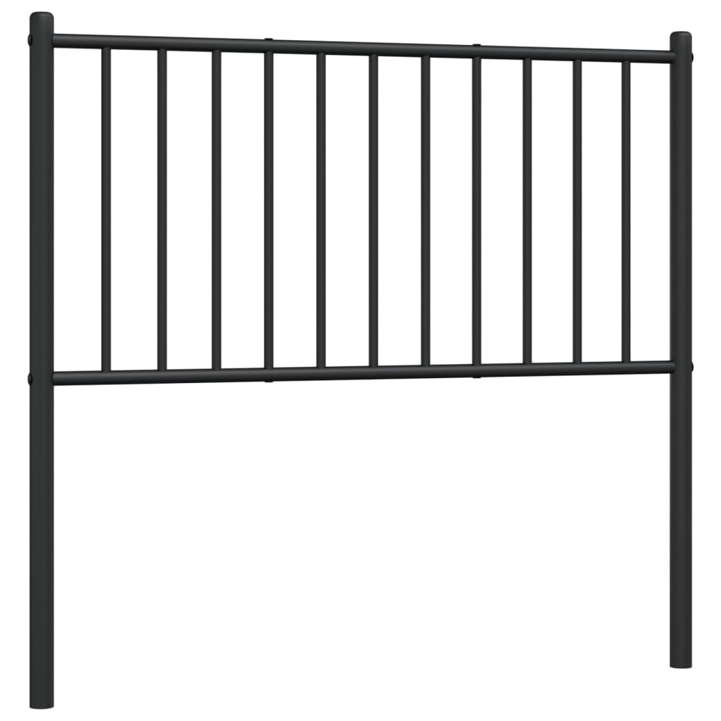 Metal Headboard Black 90 cm