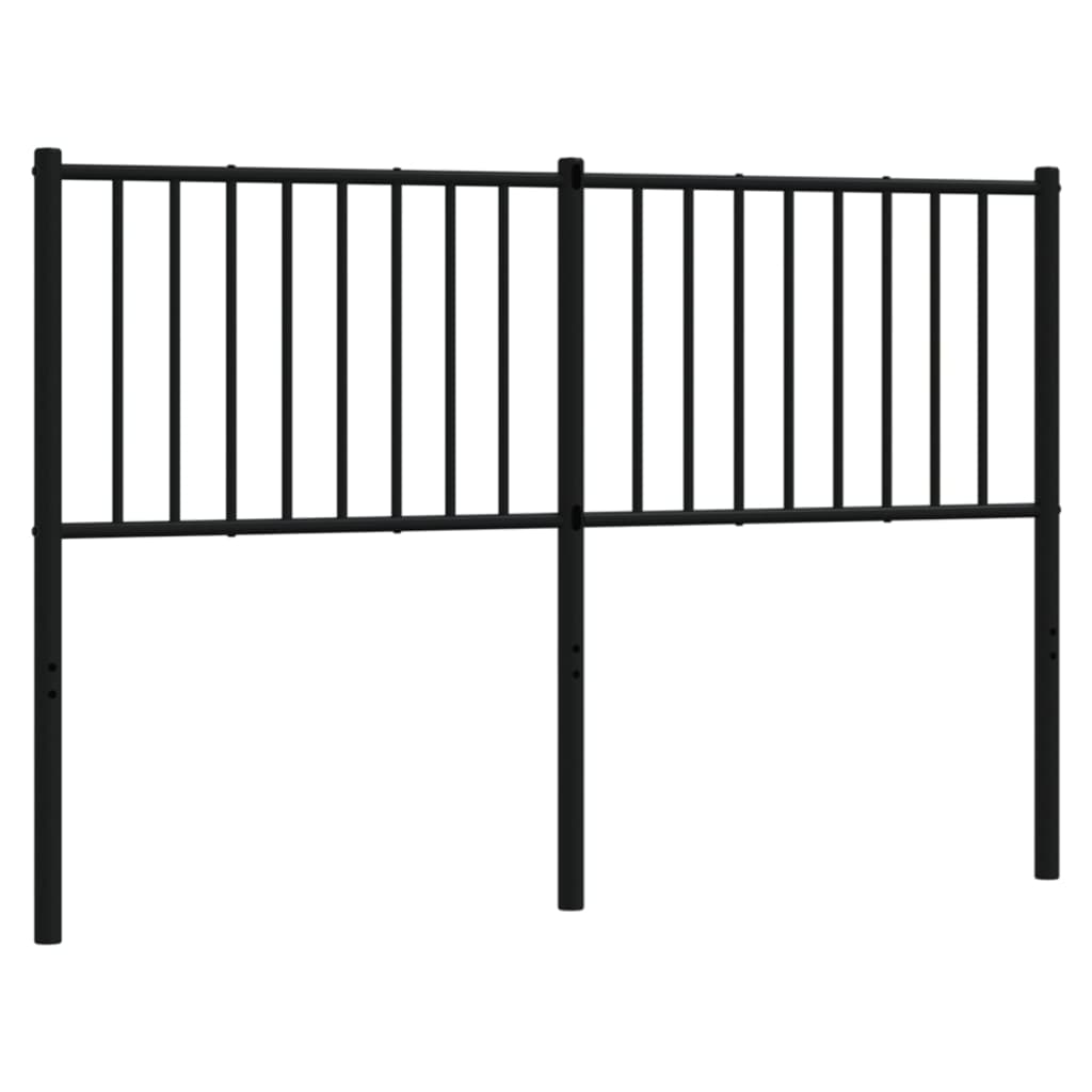 Metal Headboard Black 137 cm