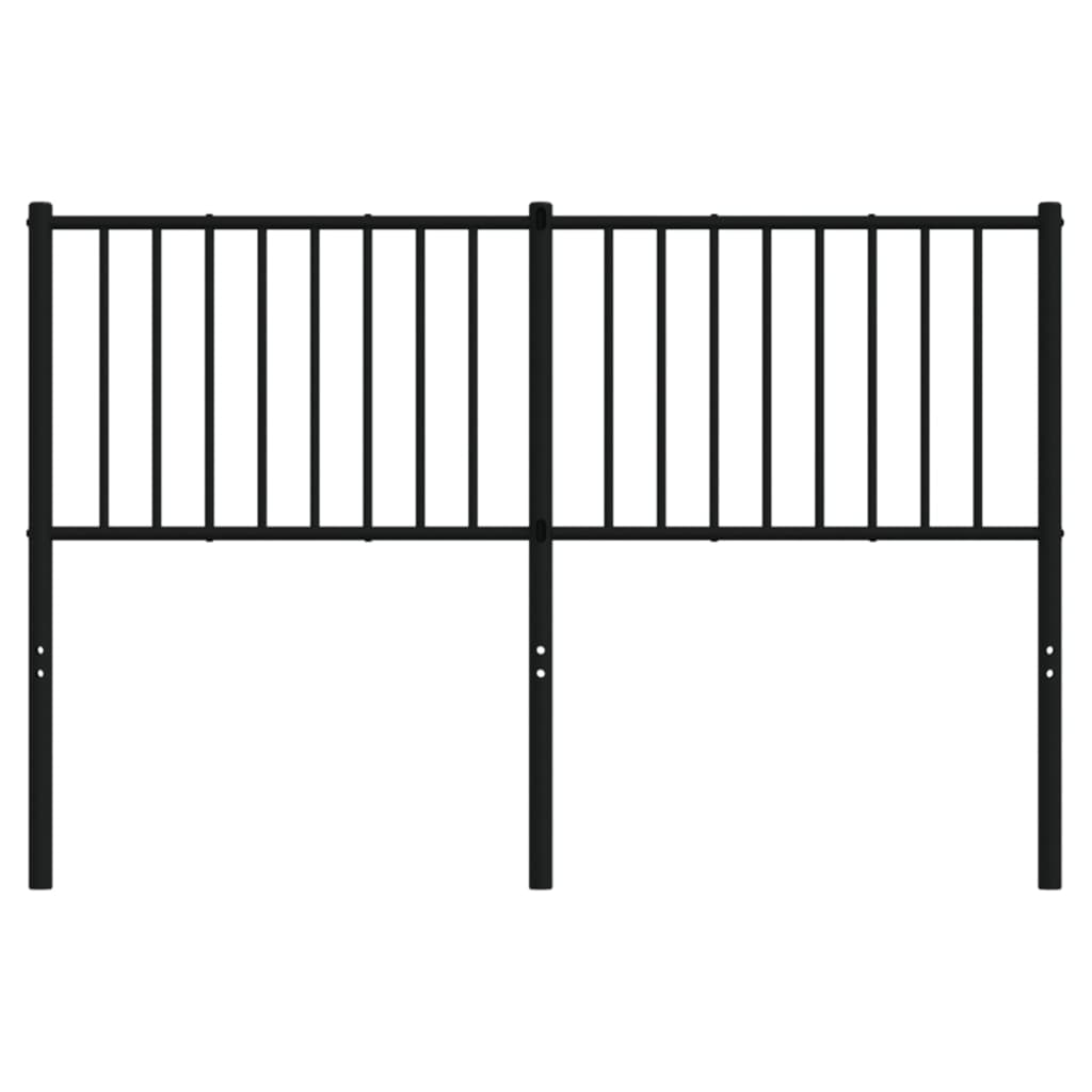 Metal Headboard Black 137 cm