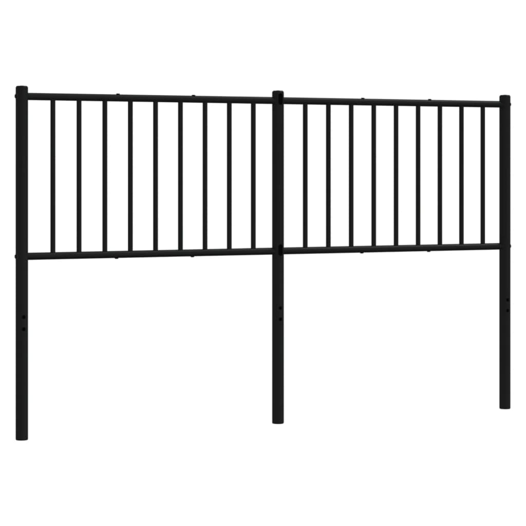 Metal Headboard Black 152 cm