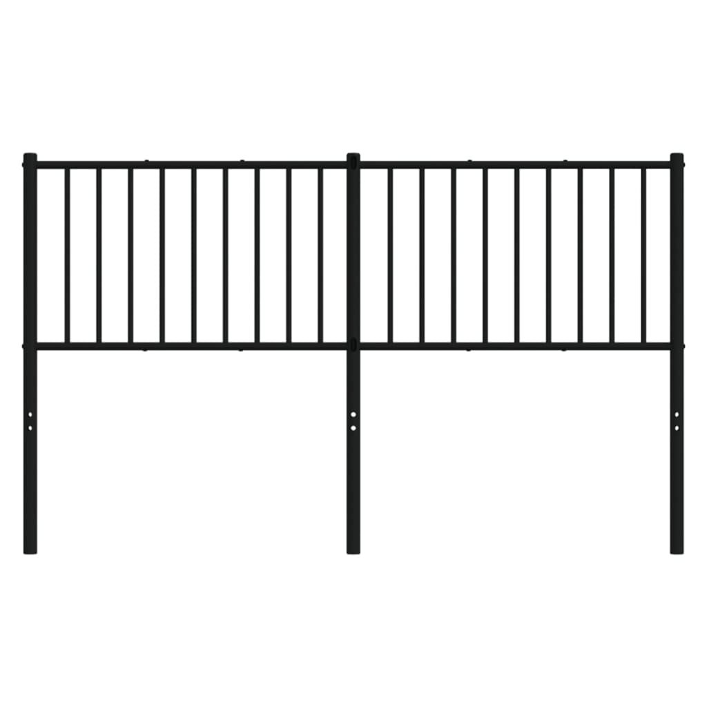 Metal Headboard Black 152 cm