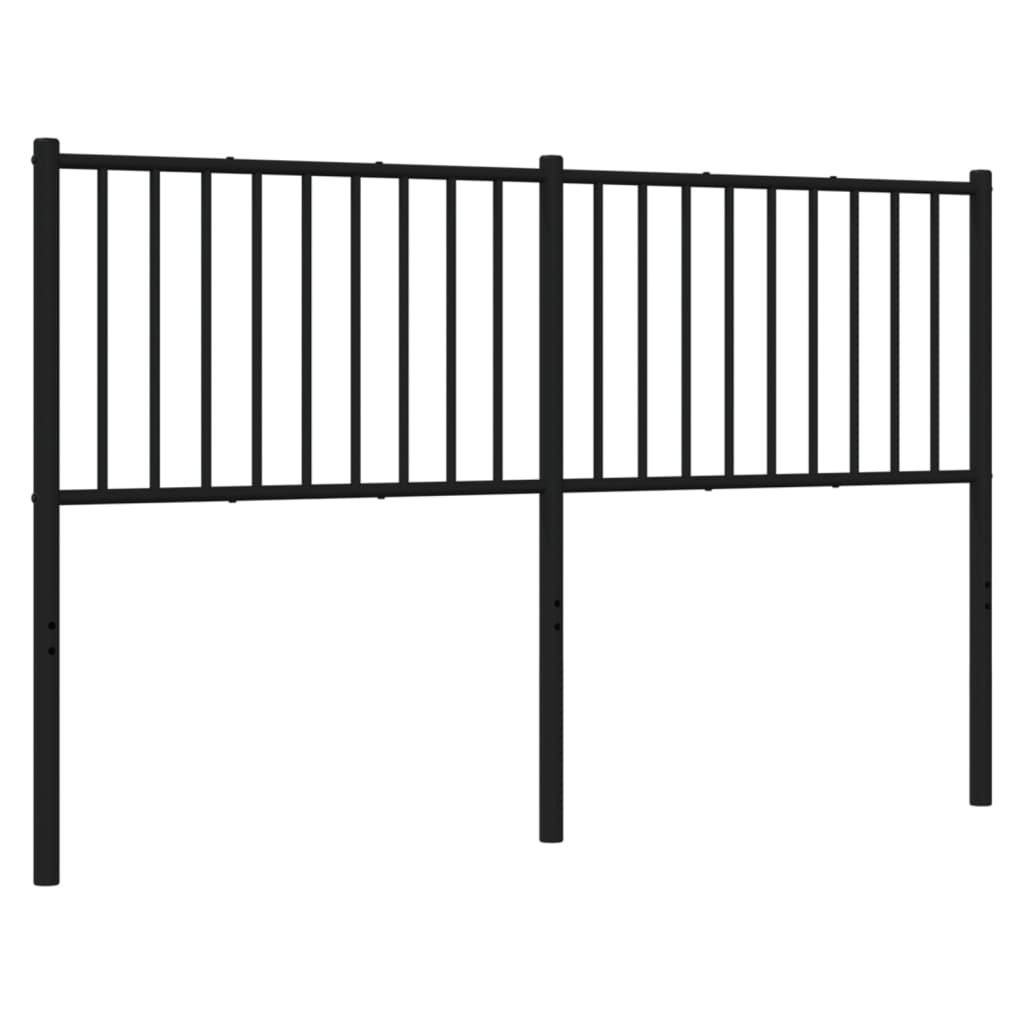 Metal Headboard Black 152 cm