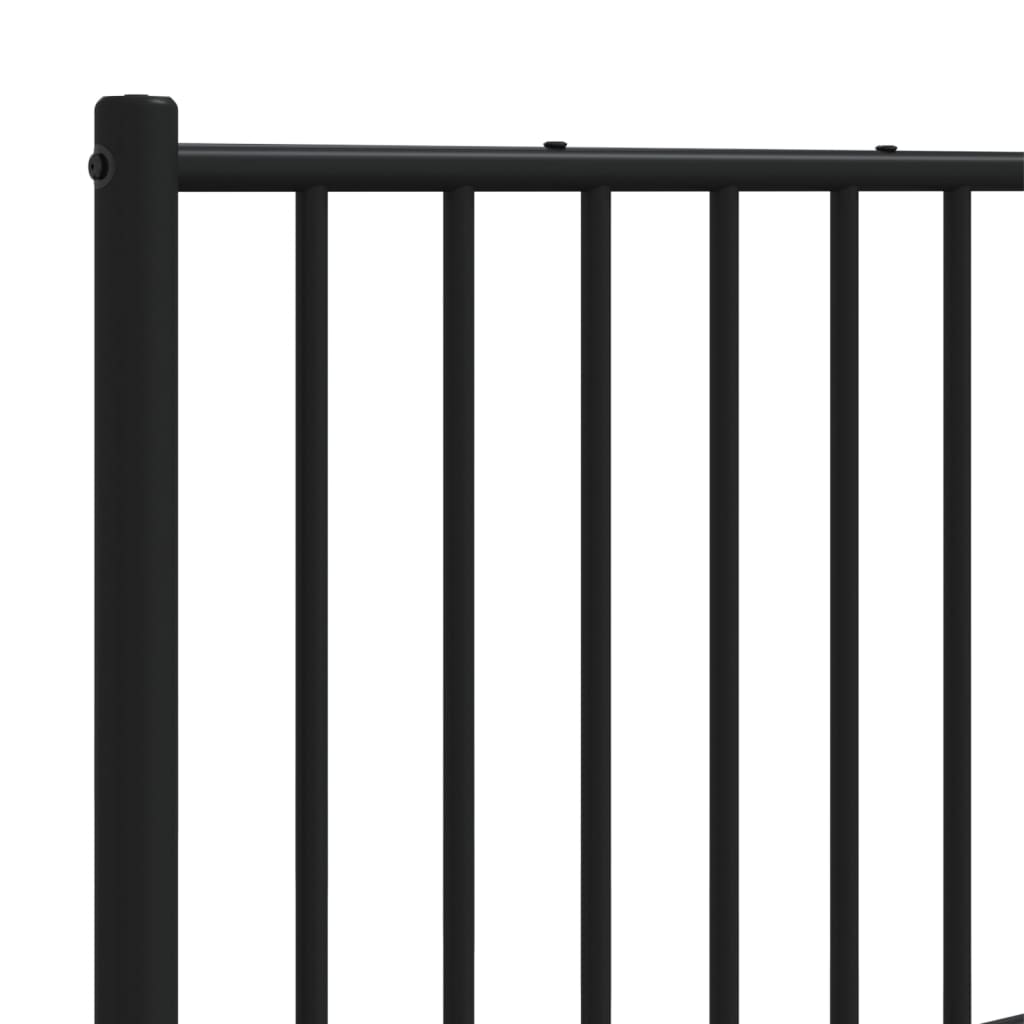 Metal Headboard Black 152 cm